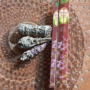 White sage smudges and Incense sticks